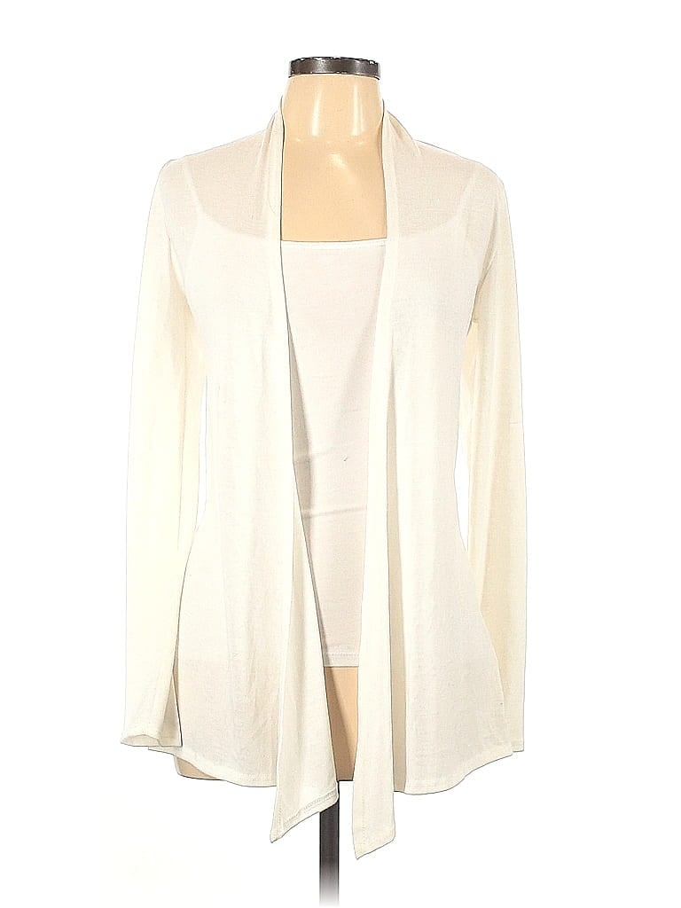 Pre-owned Francesca's Cardigan Sweater In White