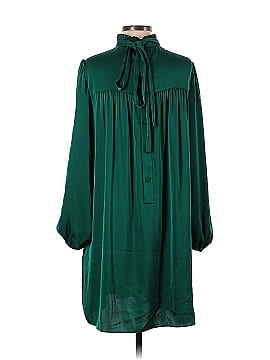 Adam Lippes Collective Green Mock Neck Dress (view 2)
