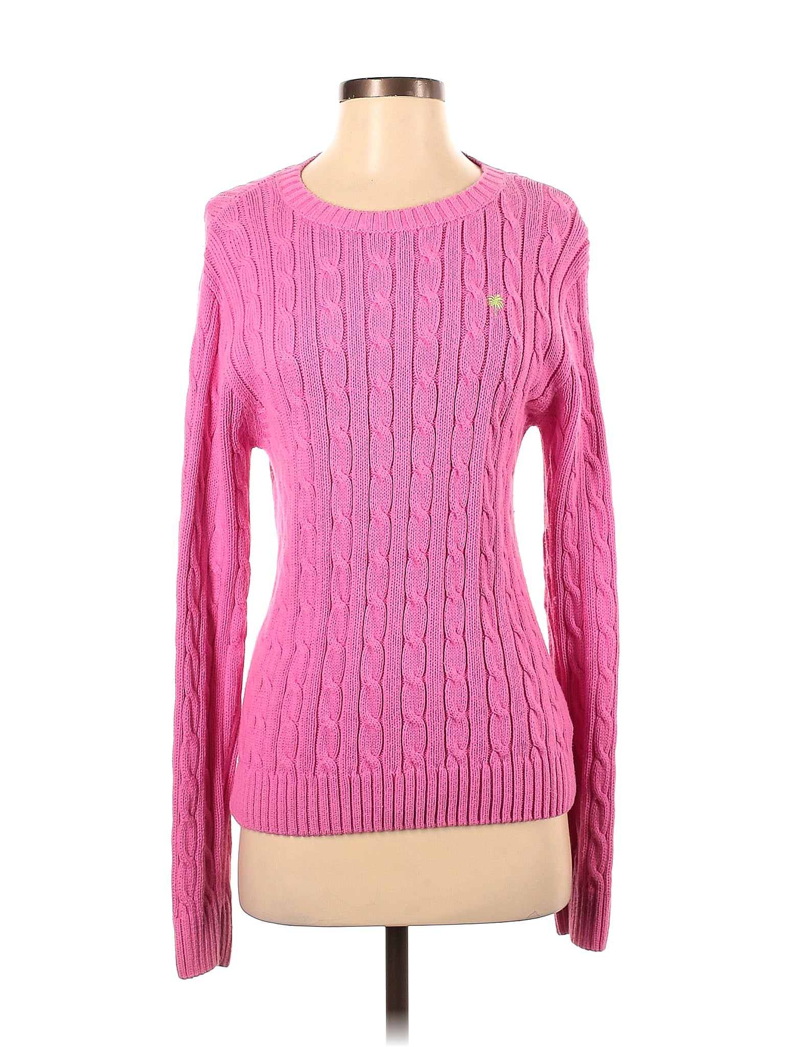 Lilly Pulitzer 100 Cotton Color Block Solid Pink Pullover Sweater Size S 73 Off Thredup 8025