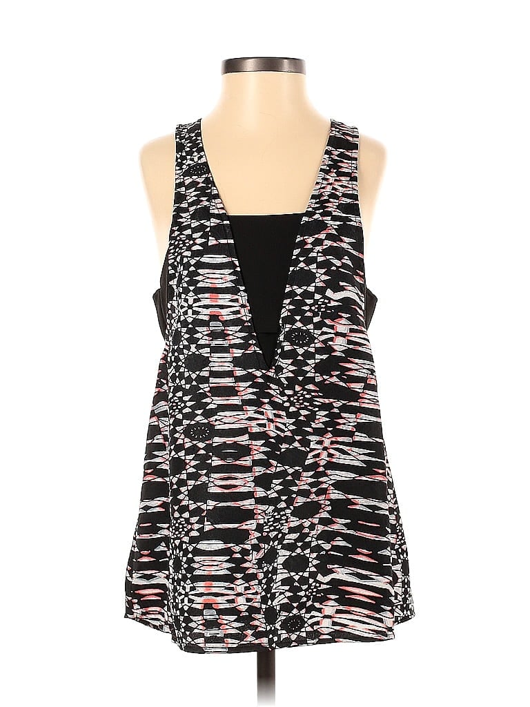 Pre-owned Cooper & Ella Sleeveless Top Black Halter Neckline Tops