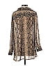 CBR 100% Polyester Animal Print Silver Long Sleeve Blouse Size S - photo 2