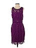 ML Monique Lhuillier 100% Polyester Purple Mulberry Lace Sheath Dress Size 10 - photo 1