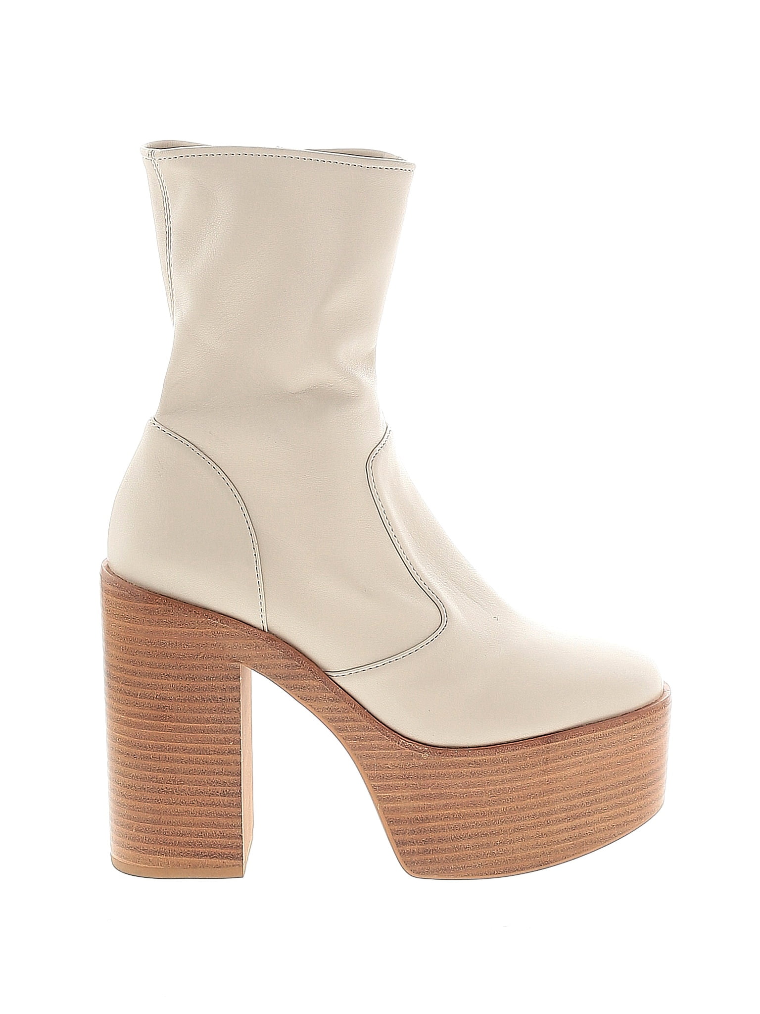 Jeffrey Campbell Solid Ivory Boots Size 6 1/2 66 off thredUP