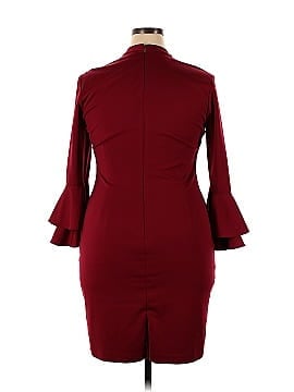 Alexia Admor Red Ruffle Sleeve Dress (view 2)
