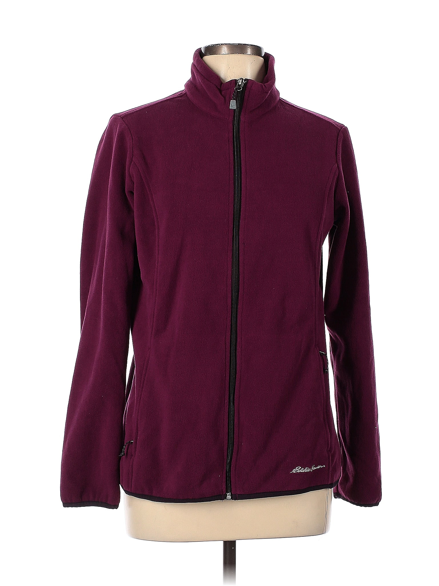 Eddie Bauer Solid Purple Burgundy Track Jacket Size L 66 off thredUP