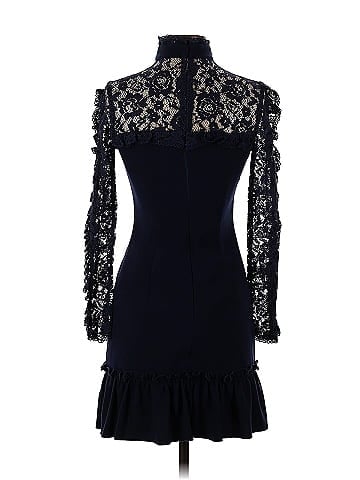Nicholas Navy Lace Insert Dress (view 2)