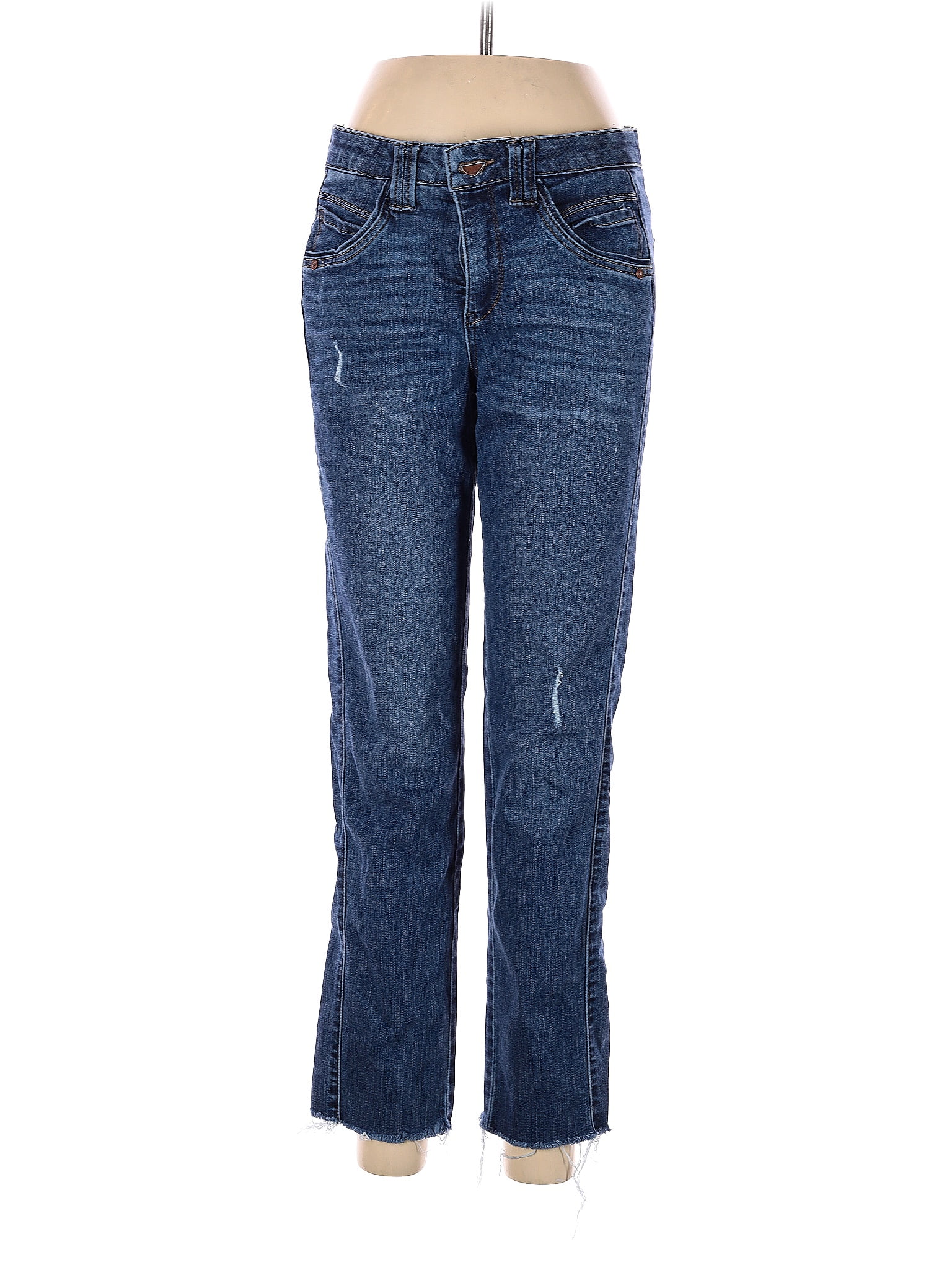 Democracy Solid Blue Jeans Size 6 - 71% off | thredUP