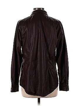 Rebecca Taylor Faux Leather Button Down (view 2)