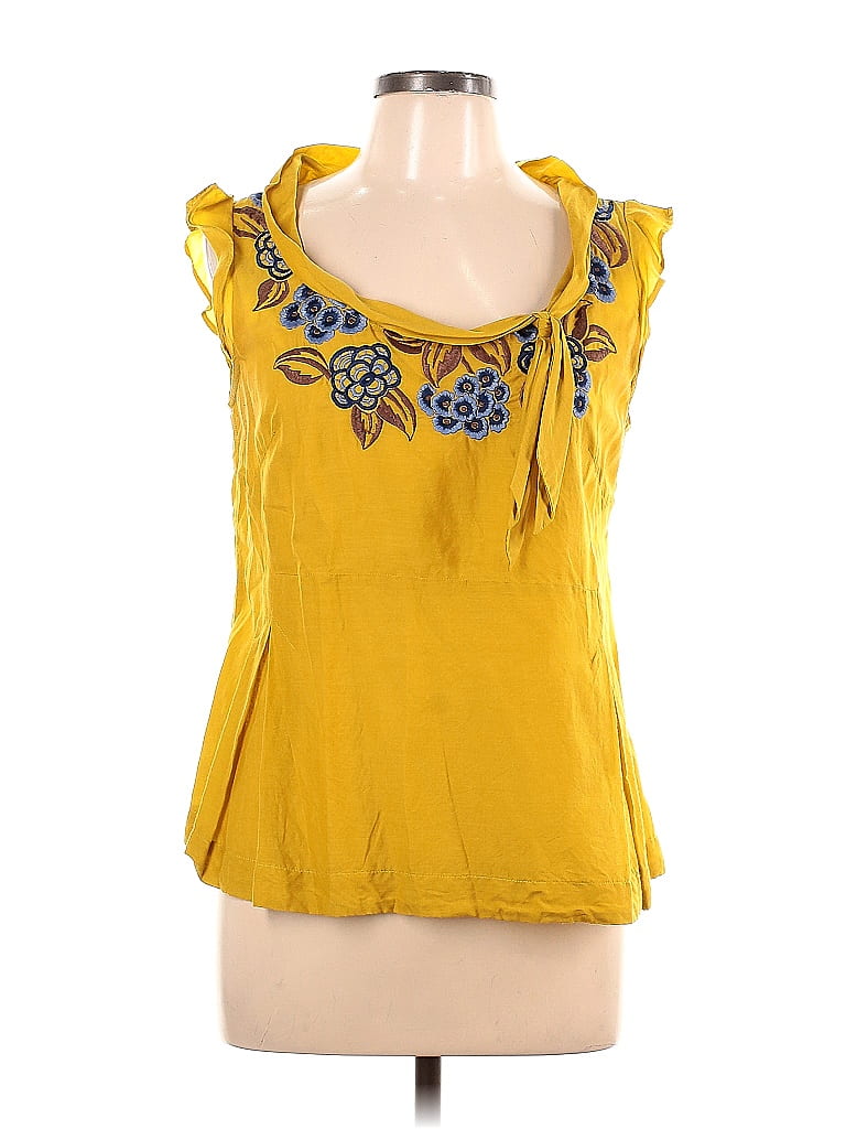 Floreat Floral Yellow Sleeveless Blouse Size 12 - 65% off | thredUP