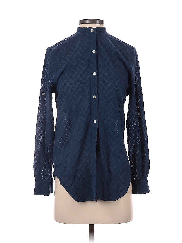 Lauren by Ralph Lauren 100% Cotton Checkered-gingham Navy Blue Long ...