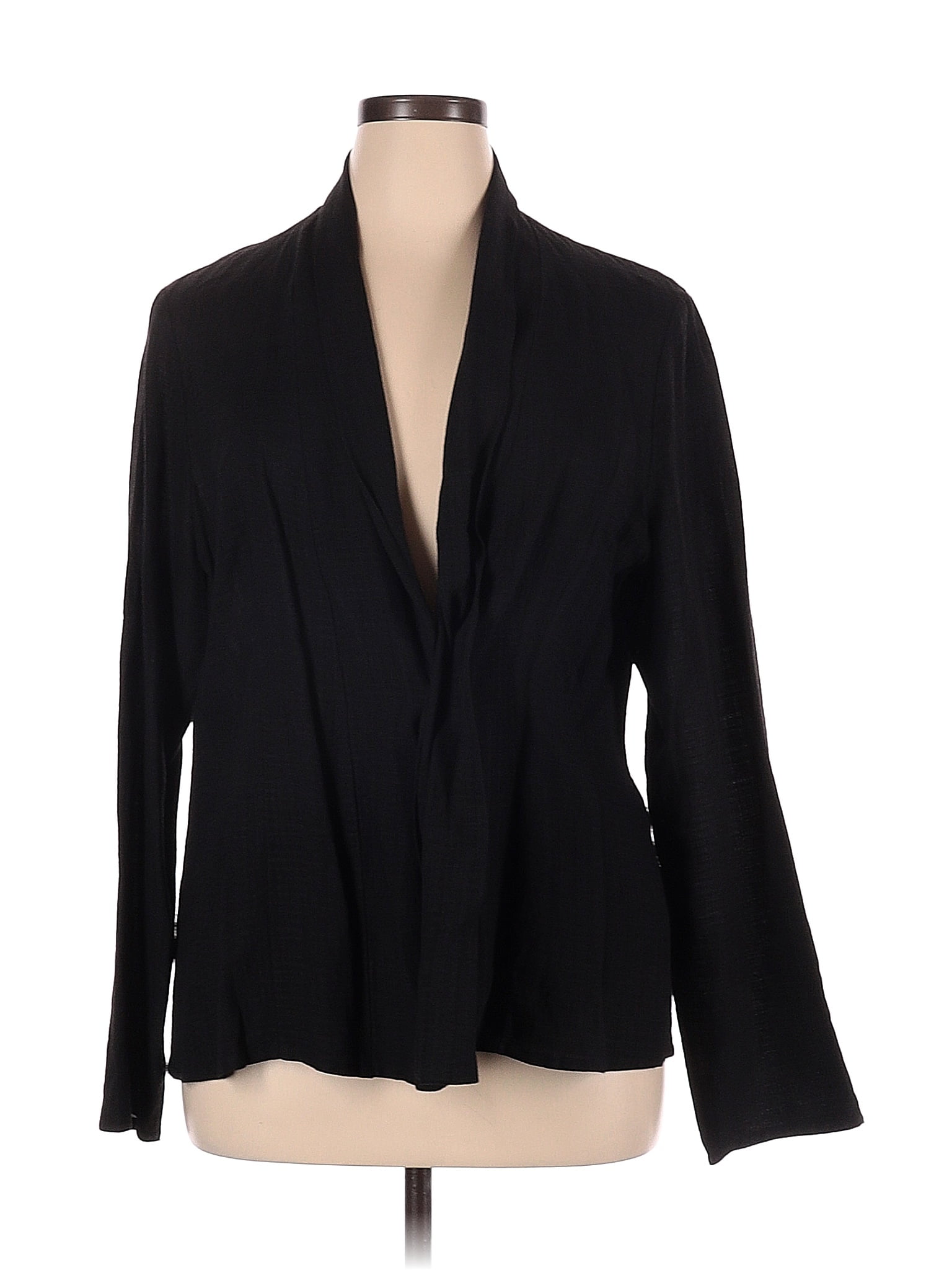 Eileen Fisher Solid Black Tuxedo Vest Size XL - 76% off | thredUP