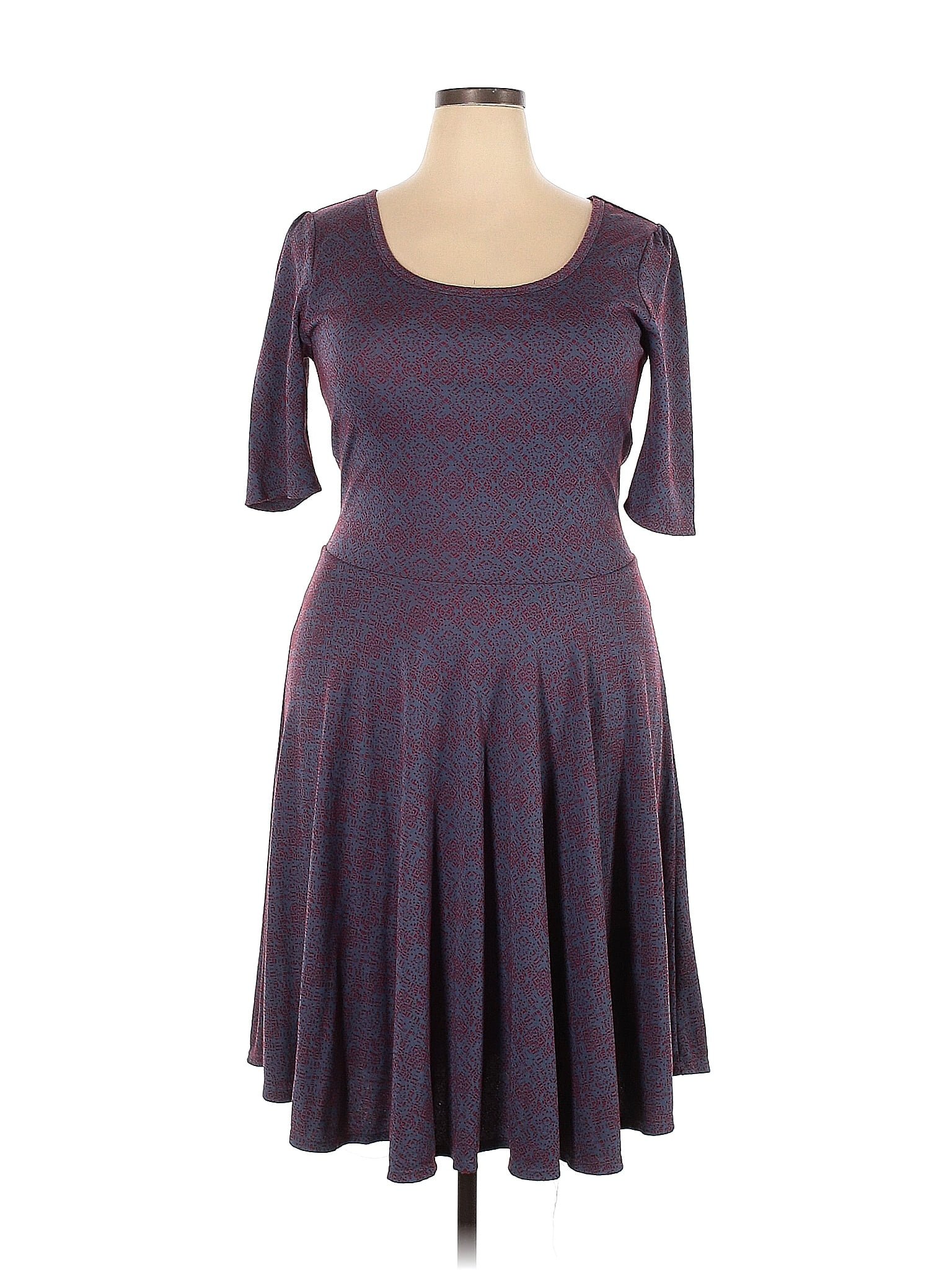 Lularoe Multi Color Purple Casual Dress Size 3X (Plus) - 47% off | thredUP