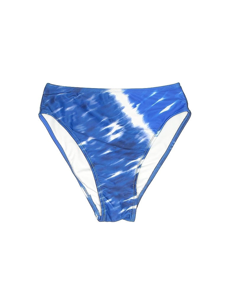 Xhilaration Tie-dye Acid Wash Print Blue Swimsuit Bottoms Size M - photo 1