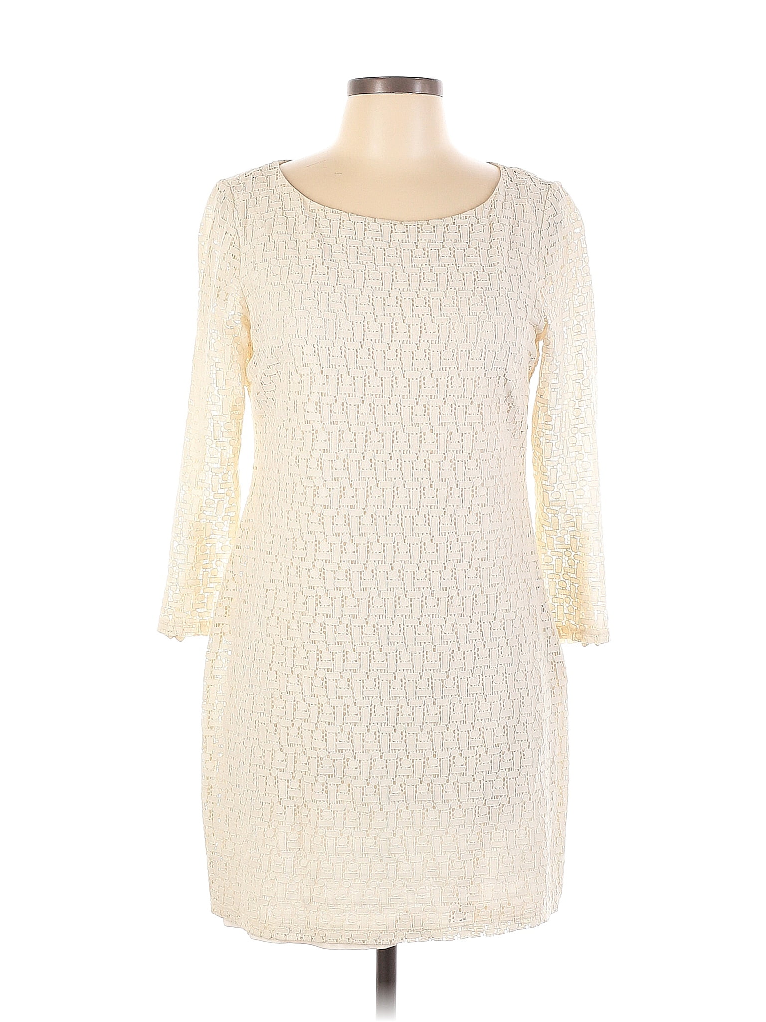 Banana Republic Solid Ivory Casual Dress Size 12 (Petite) - 70% off ...