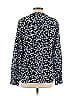 Jones New York Collection 100% Polyester Floral Motif Blue Long Sleeve Blouse Size 6 - photo 2