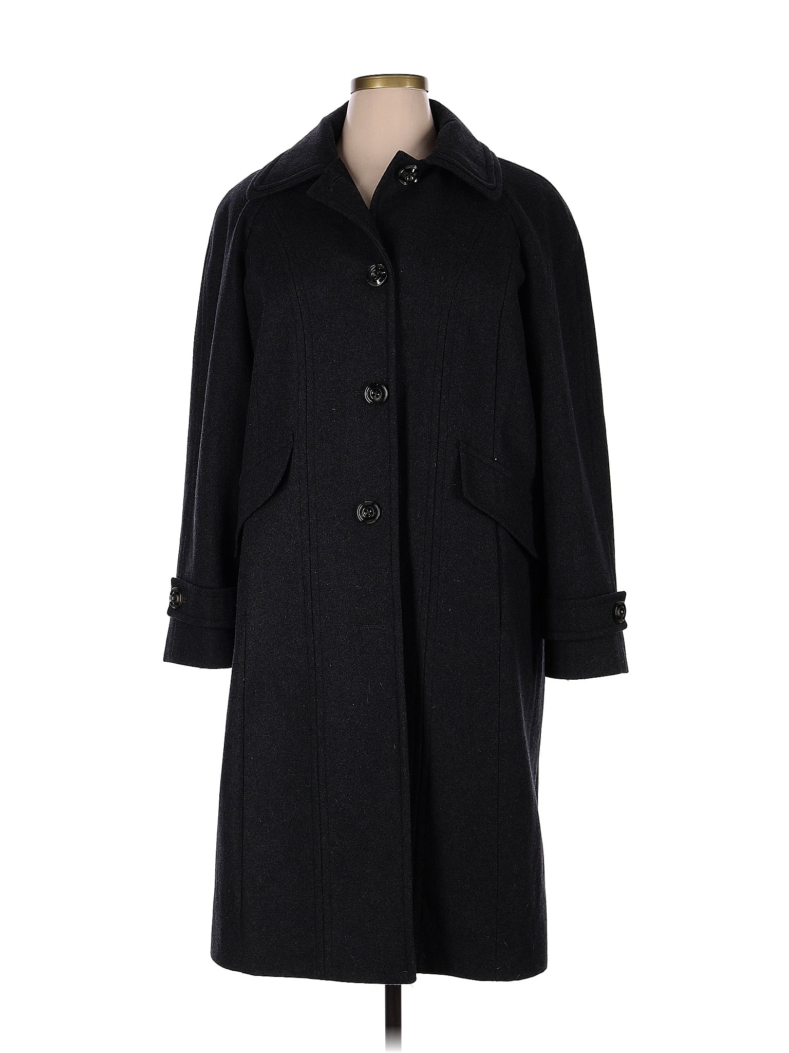 London Fog Black Wool Coat Size 16 - 67% off | thredUP