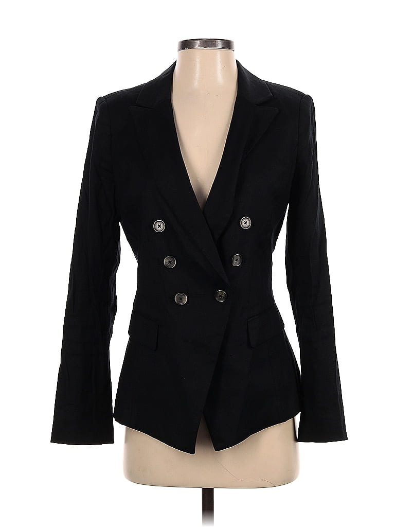 Veste Blazer Femme White House Black Market - Taille 6, Noir, Manches 3/4, Fermeture Zip - Chic Et Moderne