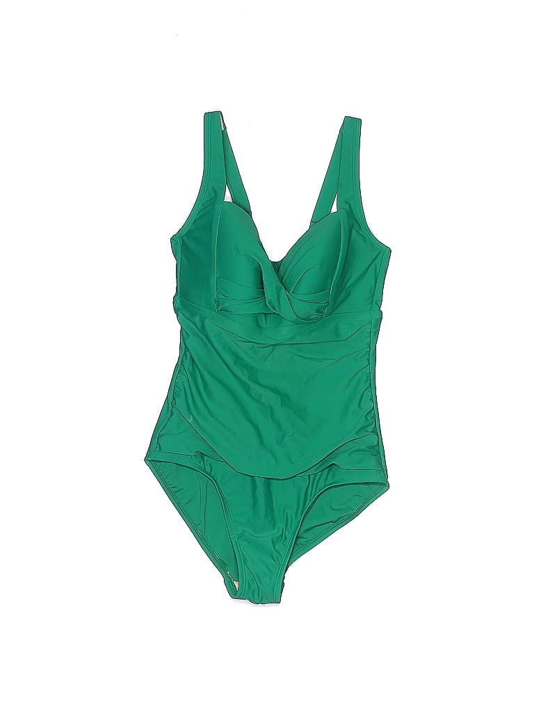 Kona Sol Solid Green One Piece Swimsuit Size S 18 Off Thredup