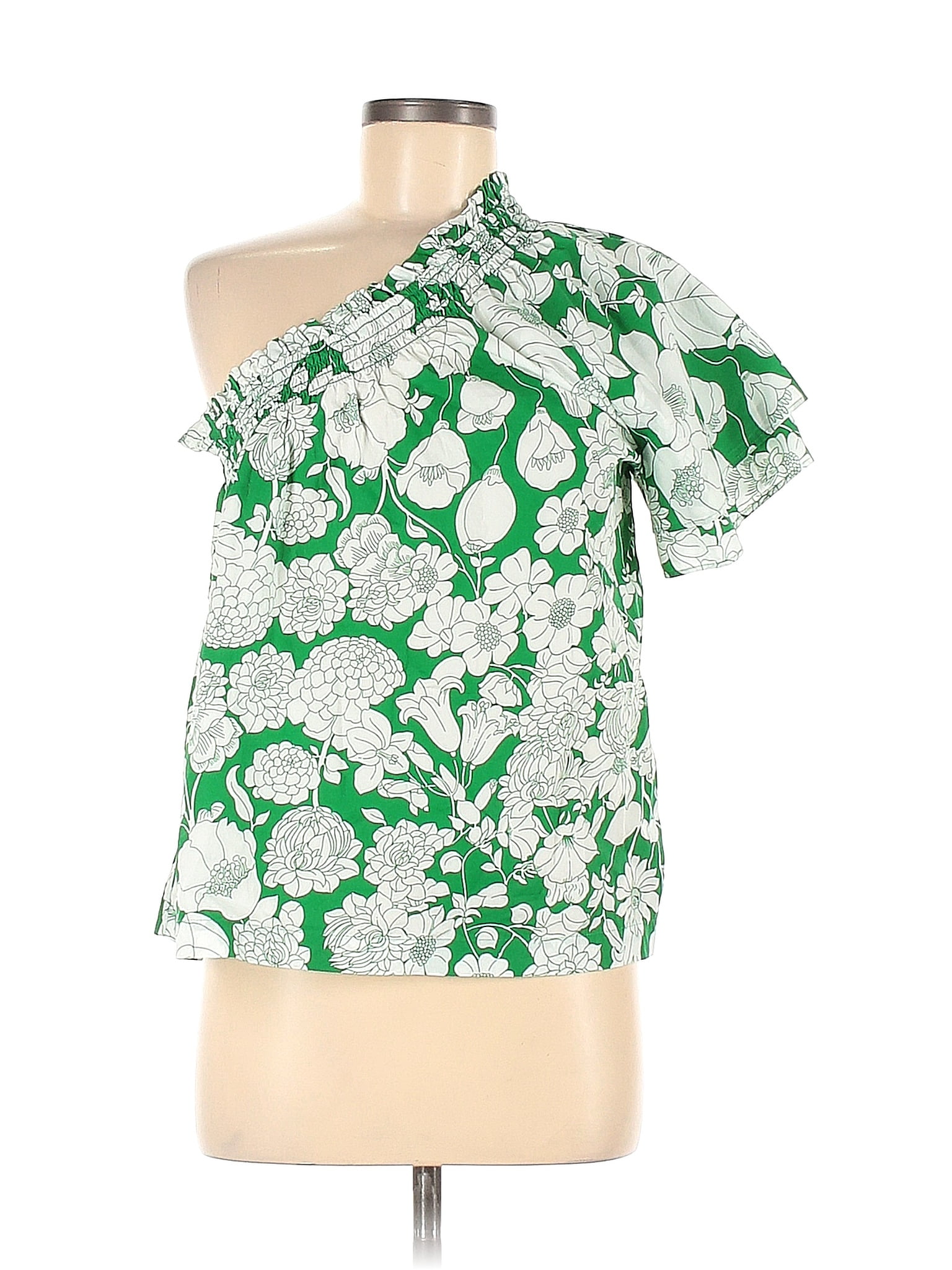 John Galliano Green shortsleeved blouse top