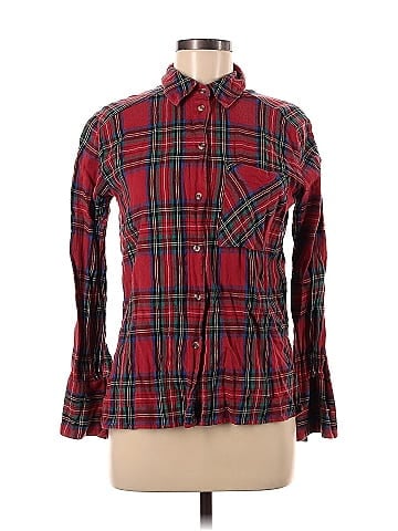 Topshop Long Sleeve Button-Down Shirt (view 1)