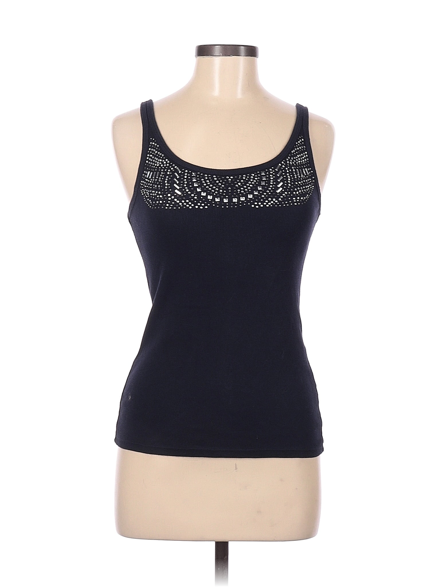 New York & Company Solid Navy Blue Sleeveless Blouse Size M - 74% off ...