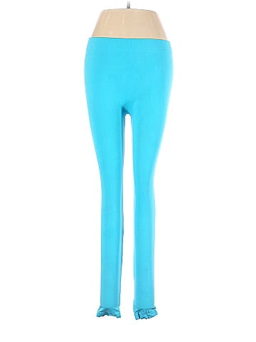 Mopas Solid Blue Leggings One Size - 46% off