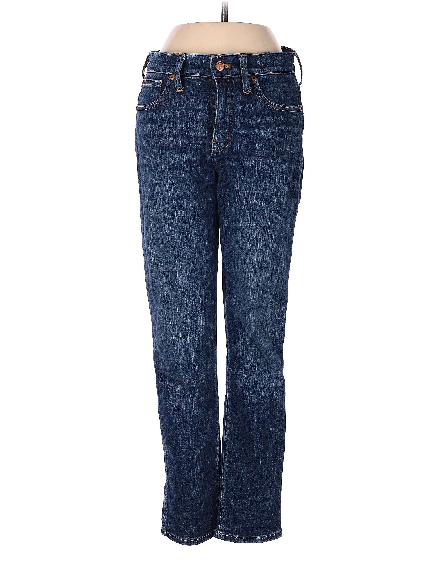 Madewell Solid Blue Jeans 25 Waist - 67% off | thredUP