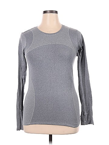 Gap Fit 100% Nylon Color Block Gray Active T-Shirt Size XL - 53% off