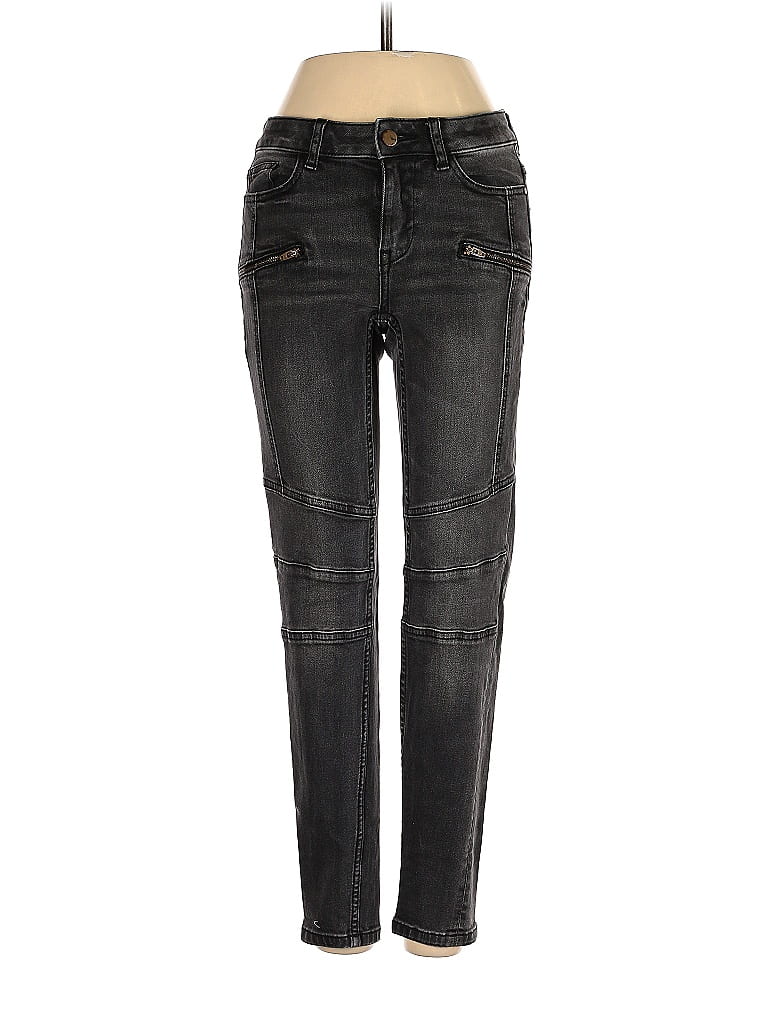 Zara Basic Tortoise Grid Black Jeans Size 2 - photo 1