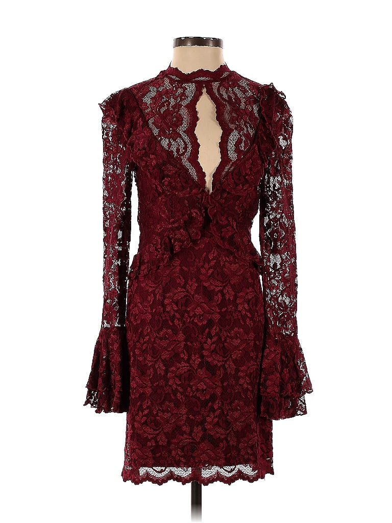 Saylor red shop lace dress