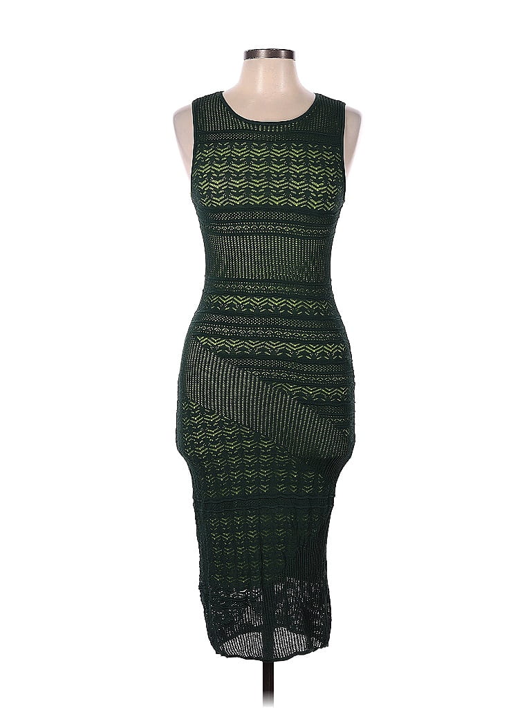 RACHEL Rachel Roy Solid Green Casual Dress Size L - 74% off | thredUP