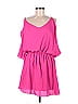 Nymphe 100% Polyester Solid Pink Casual Dress Size M - photo 1