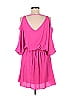Nymphe 100% Polyester Solid Pink Casual Dress Size M - photo 2