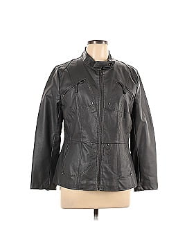 Roz & Ali Faux Leather Jacket (view 1)