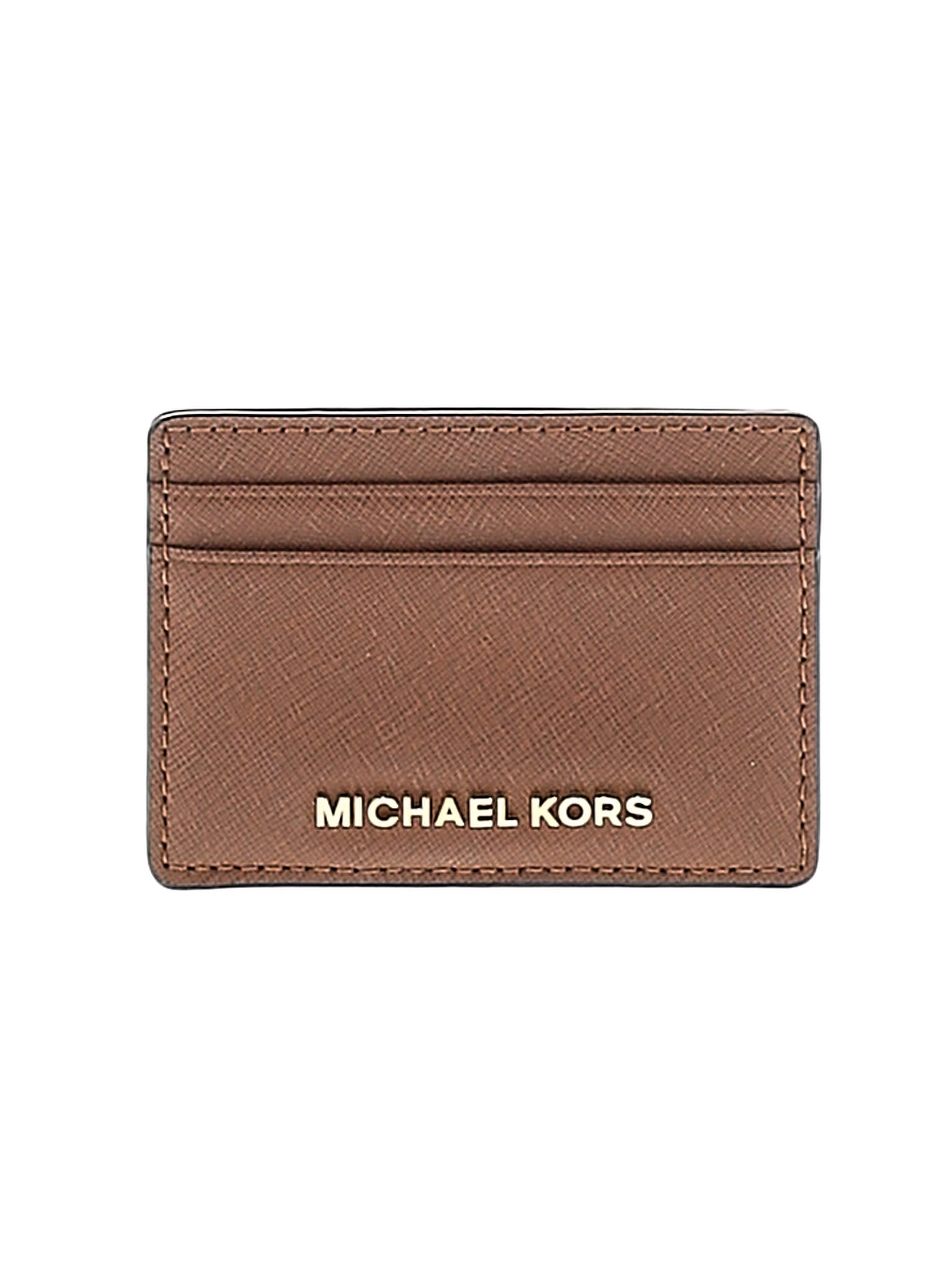 MICHAEL Michael Kors Graphic Solid Brown Card Holder One Size - 61% off ...