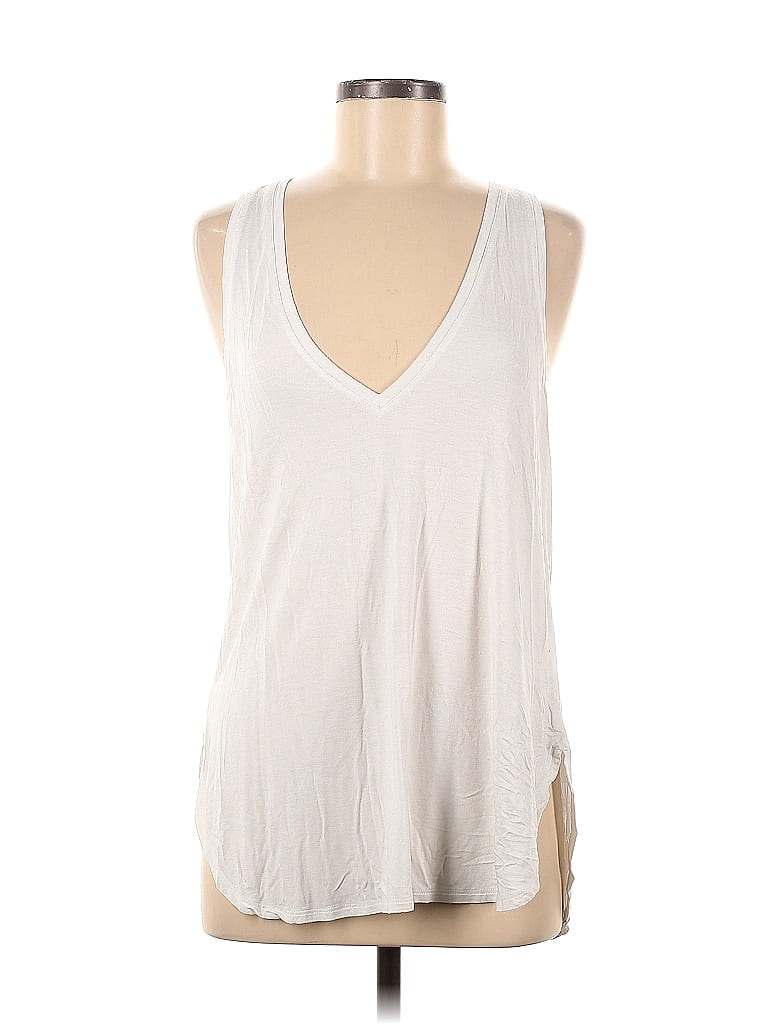 Babaton Solid White Tank Top Size L 56 off thredUP