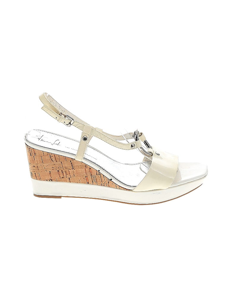 franco sarto white wedges