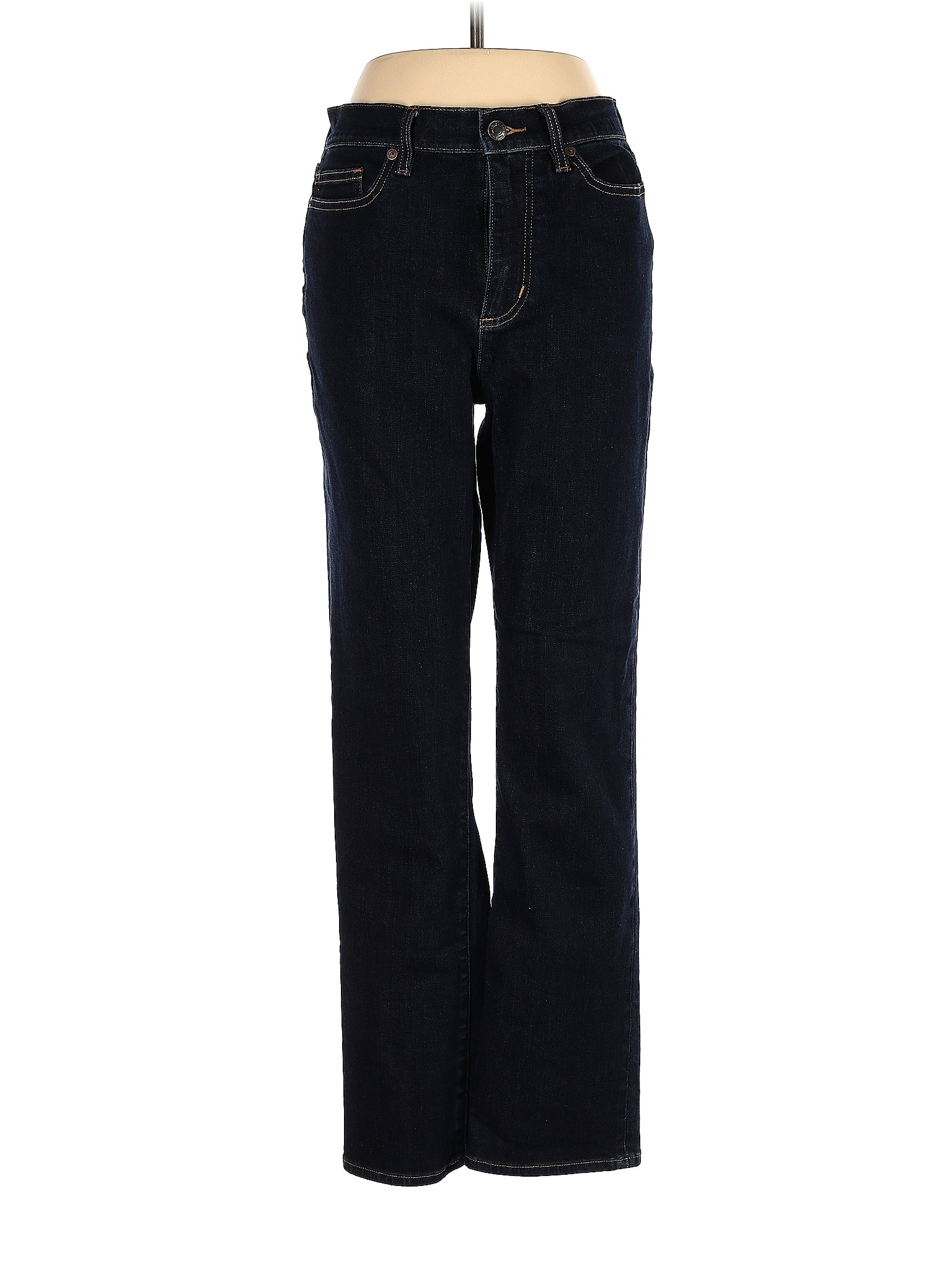 Lands' End Solid Black Blue Jeans Size 6 - 68% off | thredUP