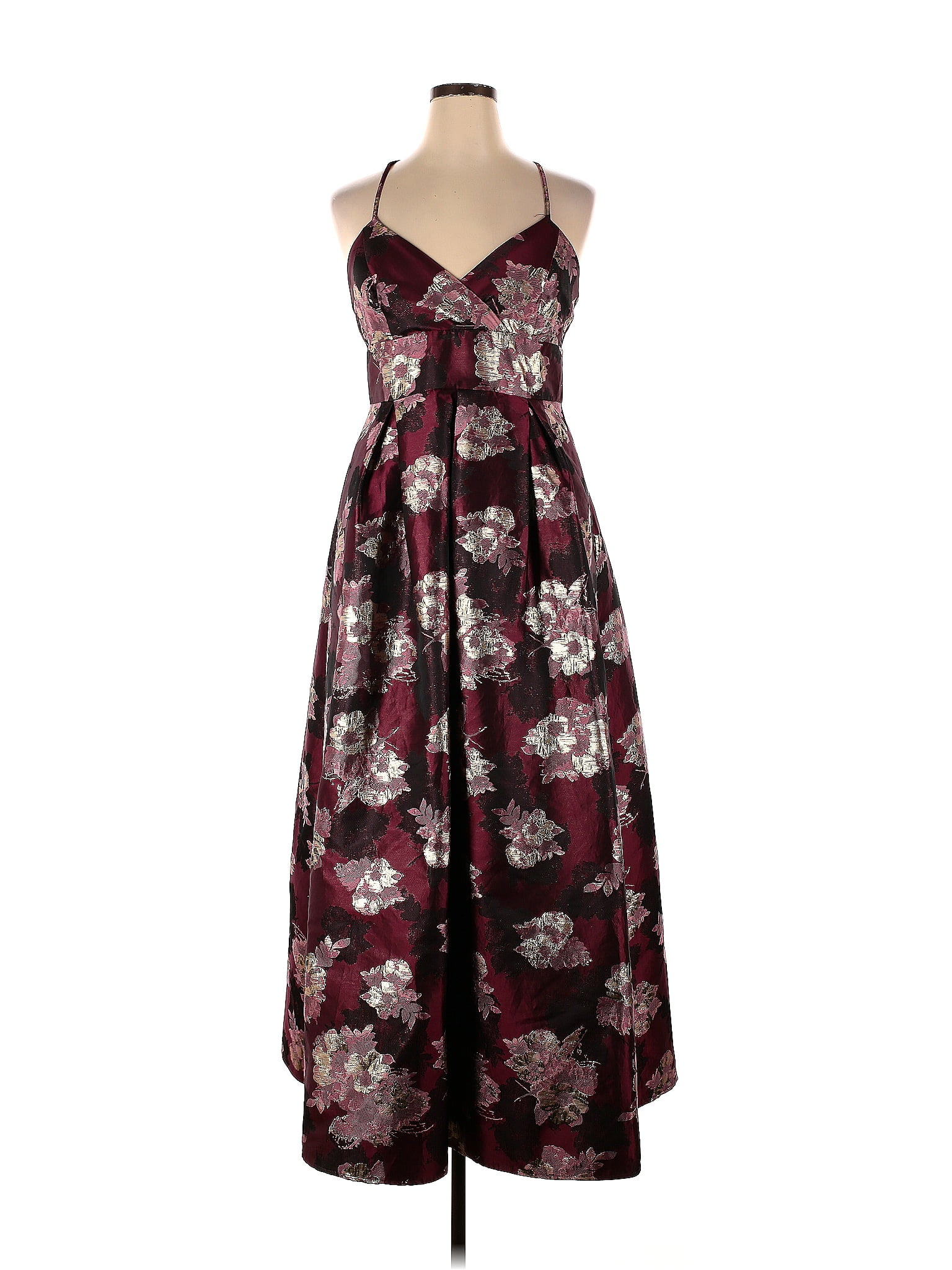 Hutch Floral Multi Color Burgundy Merlot Floral Gown Size 14 - 77% off ...