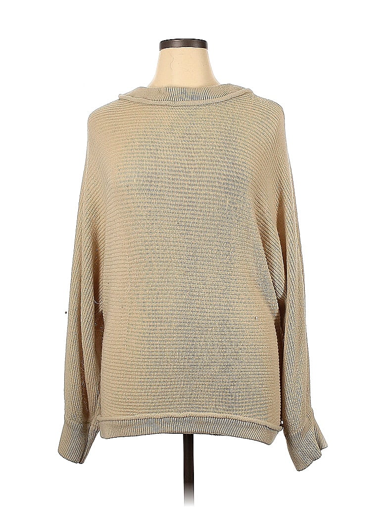 Heyson 100% Acrylic Color Block Solid Tan Pullover Sweater Size 1X ...