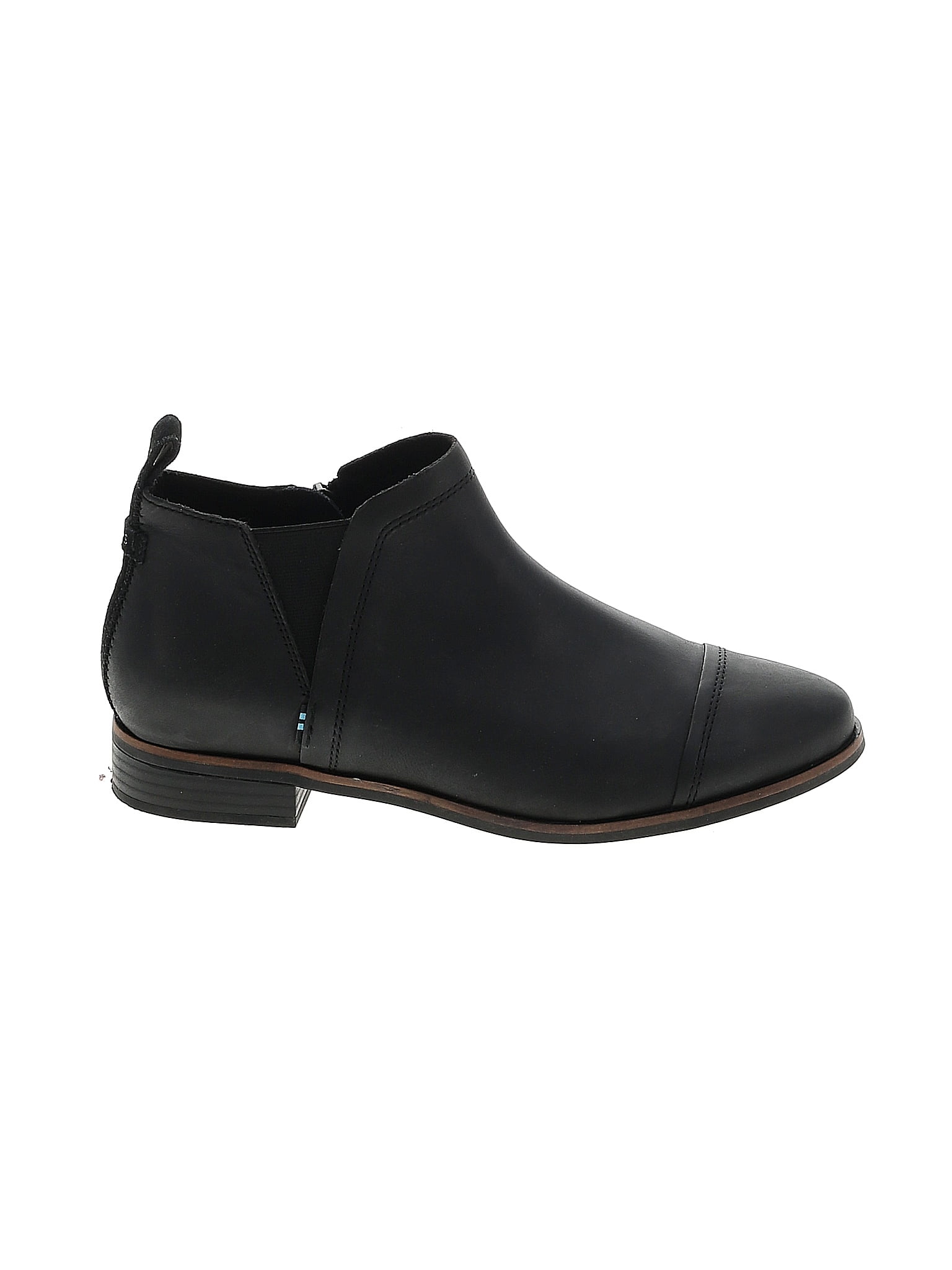 TOMS Solid Black Ankle Boots Size 8 - 53% off | thredUP