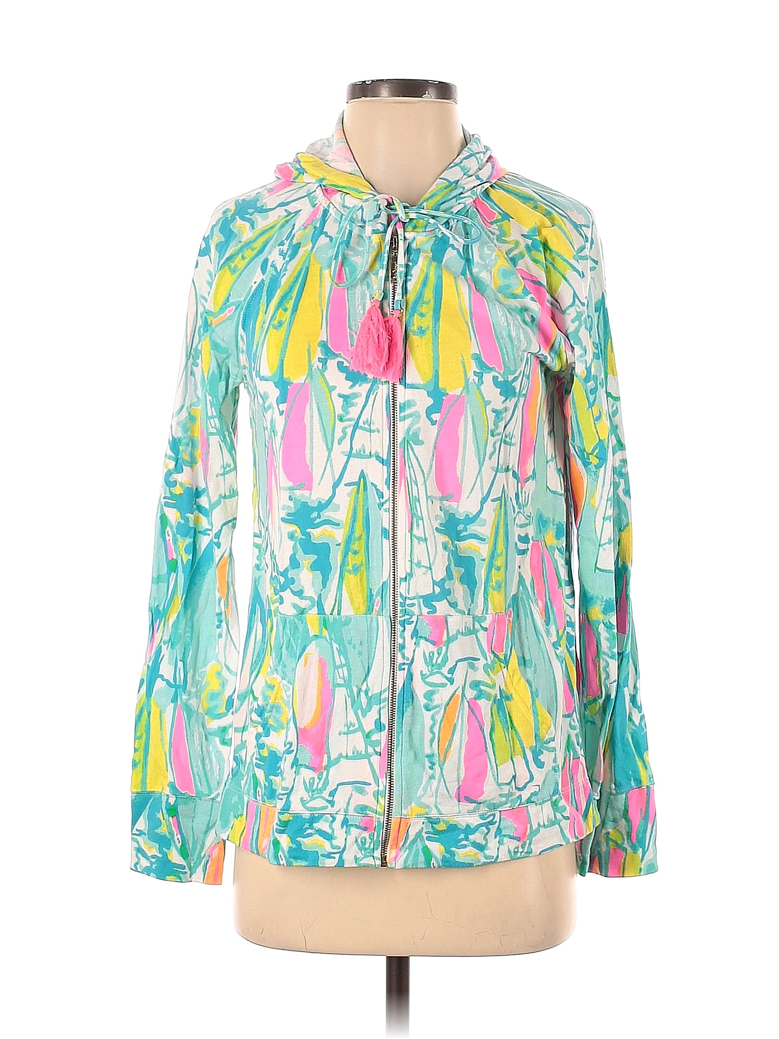 Sweat-shirt Zip Lilly Pulitzer Fille Léona - Couleur Lilas Verveine, Taille XL, Neuf Avec étiquettes