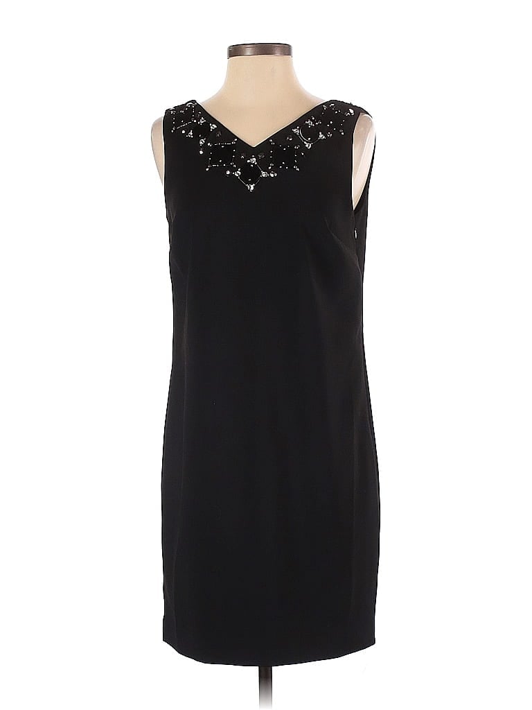Ann Taylor 100% Polyester Stars Black Cocktail Dress Size 4 - photo 1