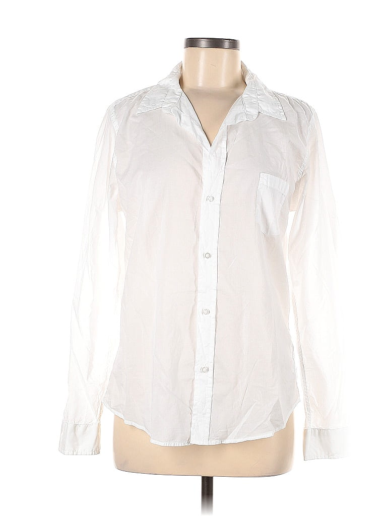 Frank & Eileen 100% Cotton Solid White Long Sleeve Button-Down Shirt Size L - 74% off | thredUP
