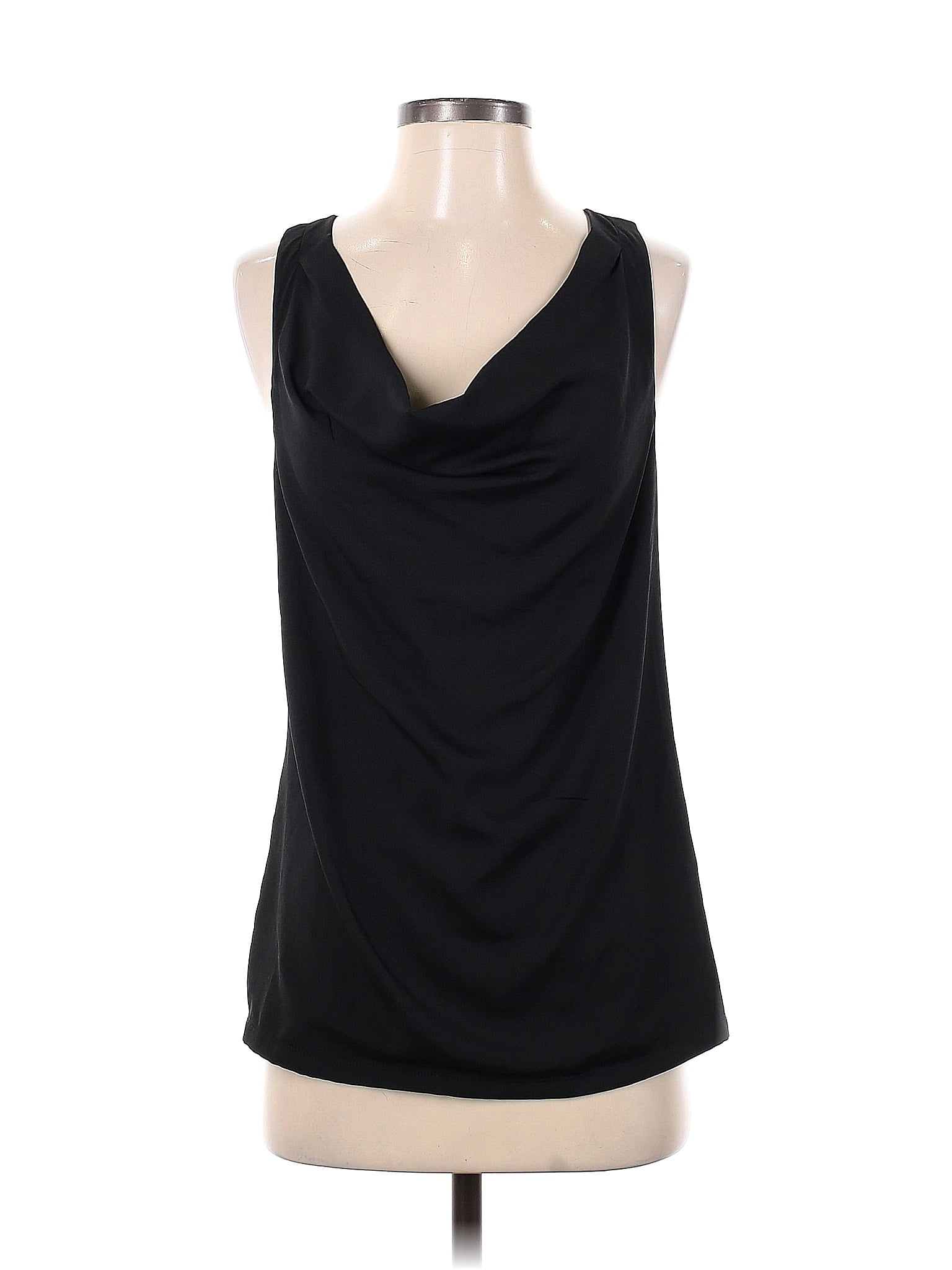 Banana Republic 100 Viscose Solid Black Sleeveless Blouse Size S 65