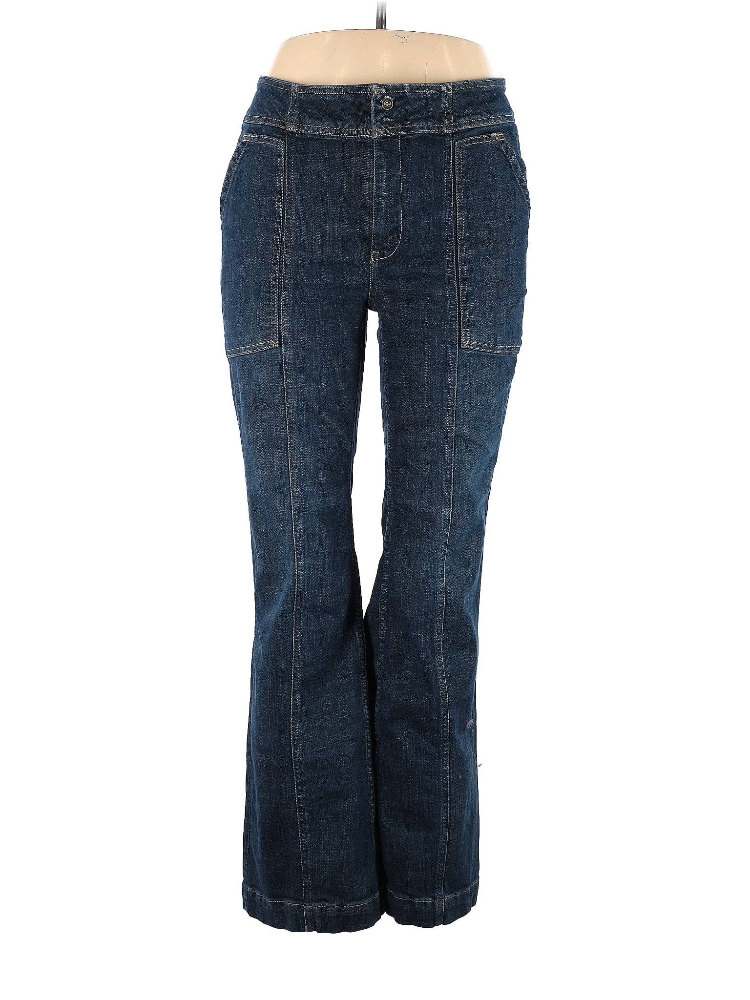 Pilcro and The Letterpress Solid Blue Jeans Size 16W - 66% off | thredUP