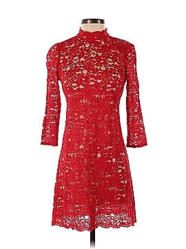 Slate & Willow Red Mod Lace Dress (view 1)