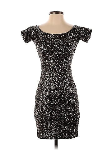 Dress the Population Stars Silver Gold Sequin Mini Dress Size S - 84% off |  ThredUp