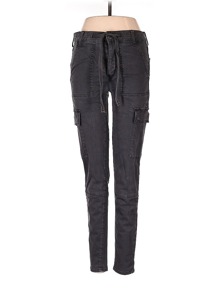 American Eagle Outfitters Solid Black Cargo Pants Size 6 50 off