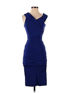 Nicole Miller Royal Blue Structured Off The Shoulder Dress (view 1)